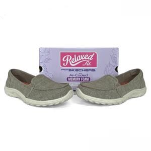 Skechers Relaxed Fit Reggae Fest Manzanita Slip On Sz 10 New Canvas Taupe Shoes